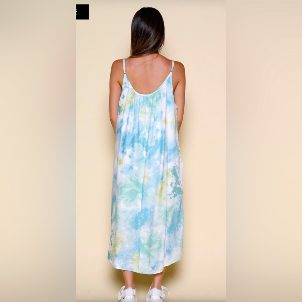 Millibon tie dye midi dress with adjustable straps - Picture 3 of 13